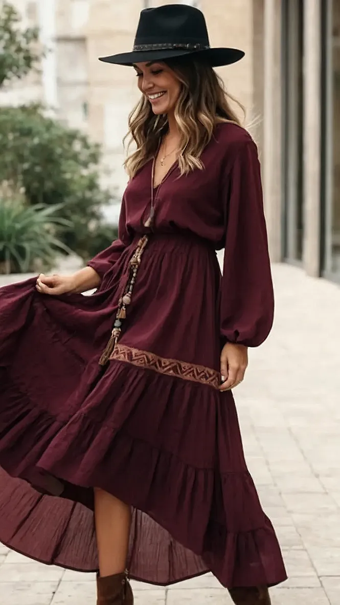 Boho Fall Fashion:  Flowing Like a River of Style