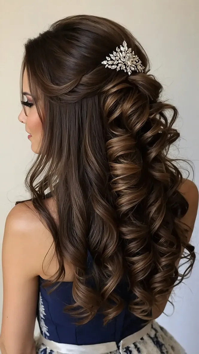 Chic Half-Up Bridal Flow