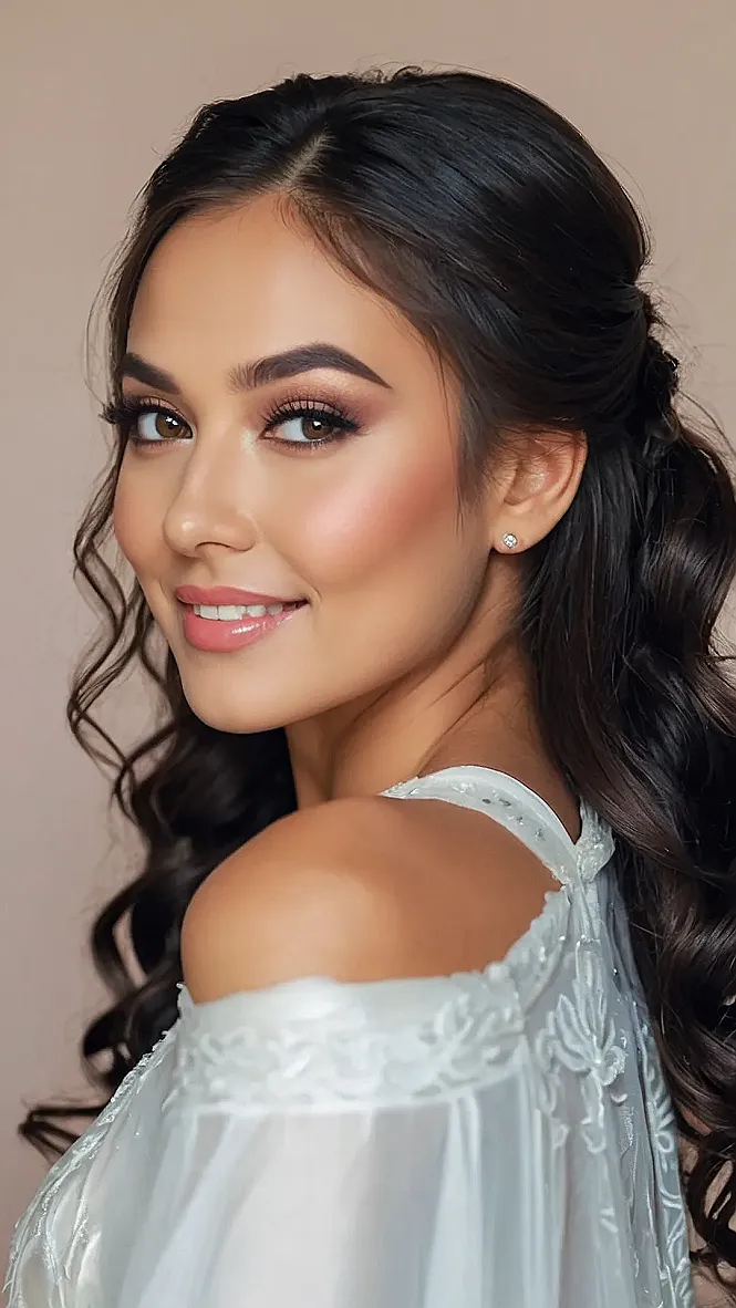 Wild Curls, White Dress