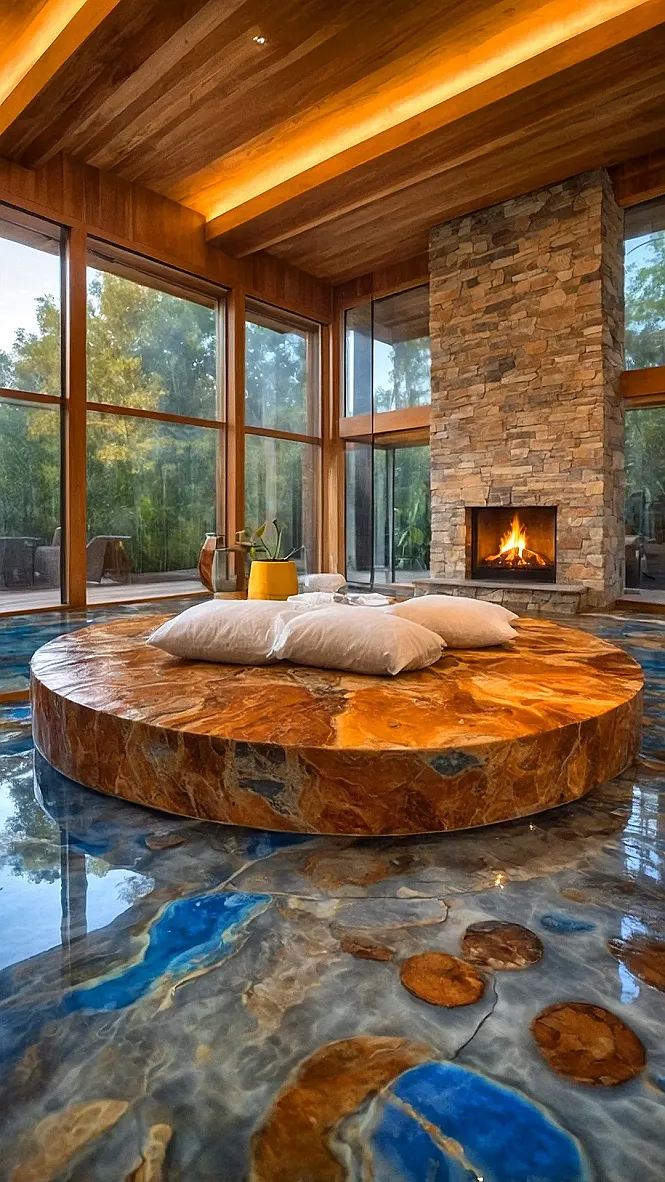 Liquid Mirror Floors