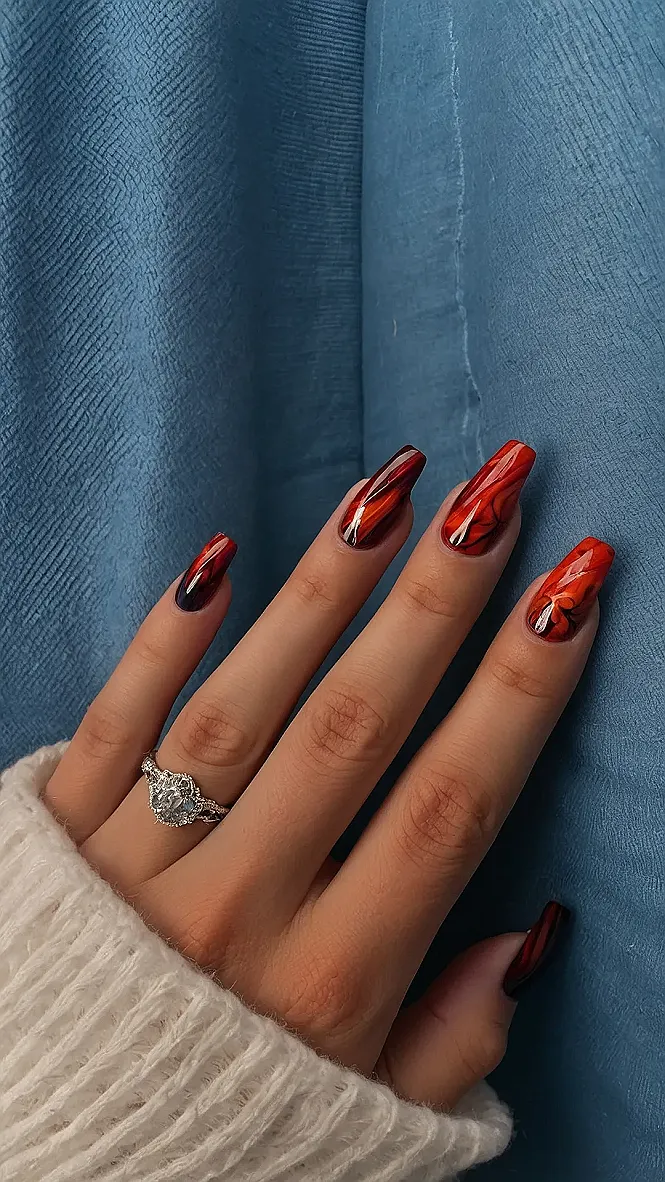 Sizzling Style: Fall Nail Designs