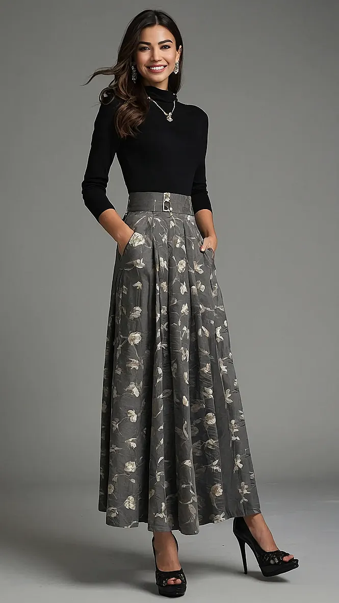 From Basic to Bloom: Fall's Skirt Story