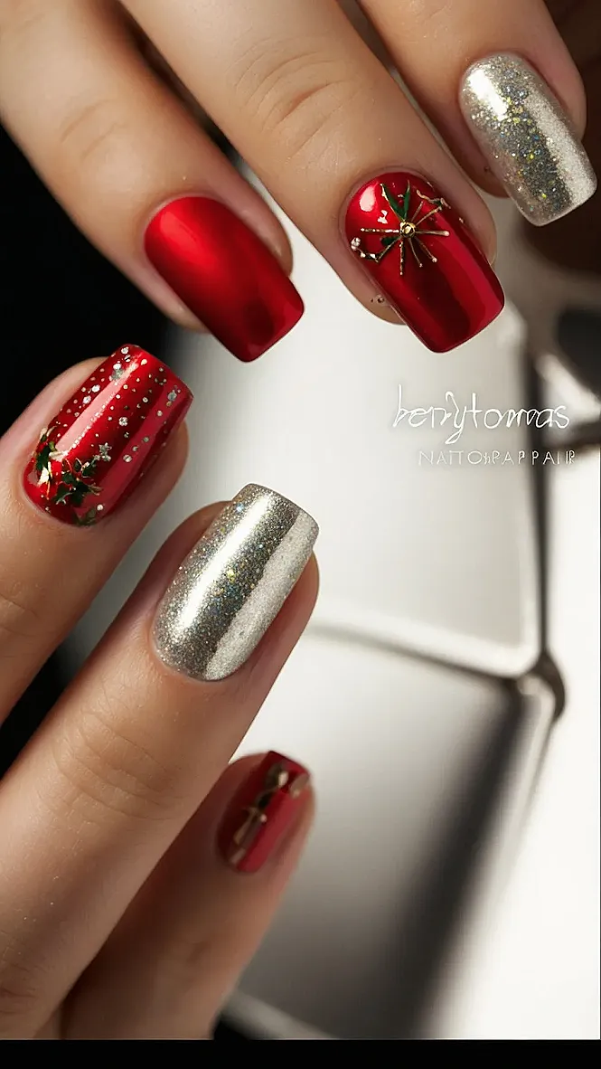 Queen's Christmas Nails