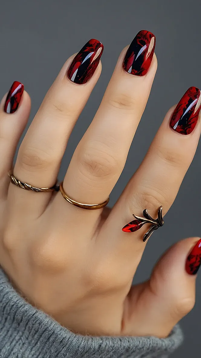 Inferno Nails:  Autumn's Hottest Trend