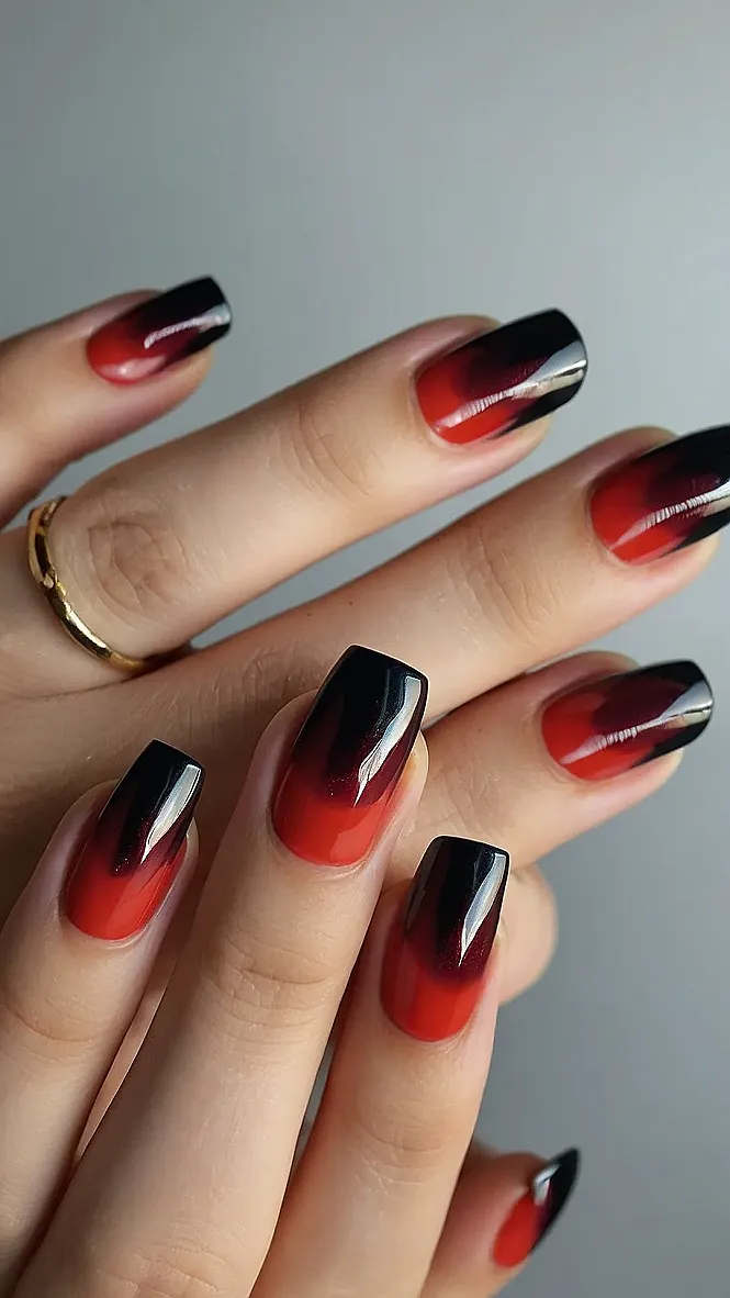 [Title-13]=13.  Crimson & Coal: Spooktacular Thanksgiving Nails