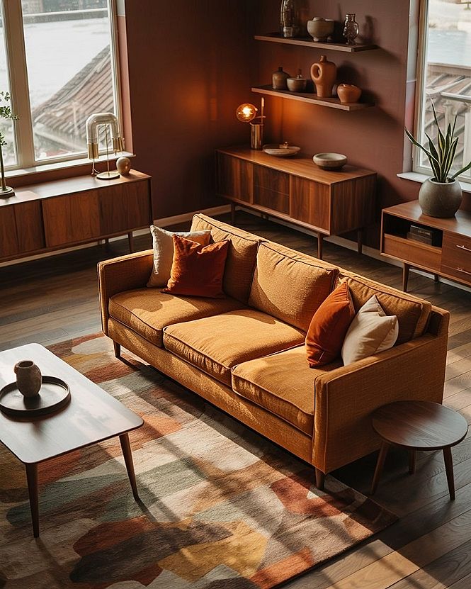 Warm Tone Apartment: Cozy Earthy Living Room Vibes