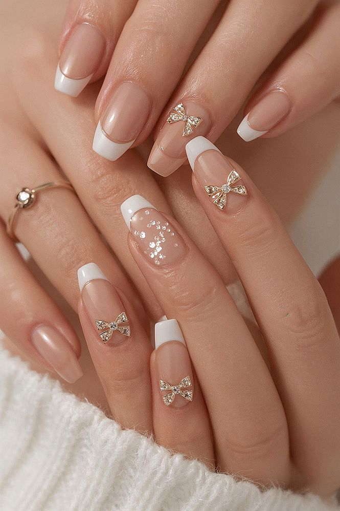 Elegant Gold French Tip Nails: Classy & Chic Manicure Ideas