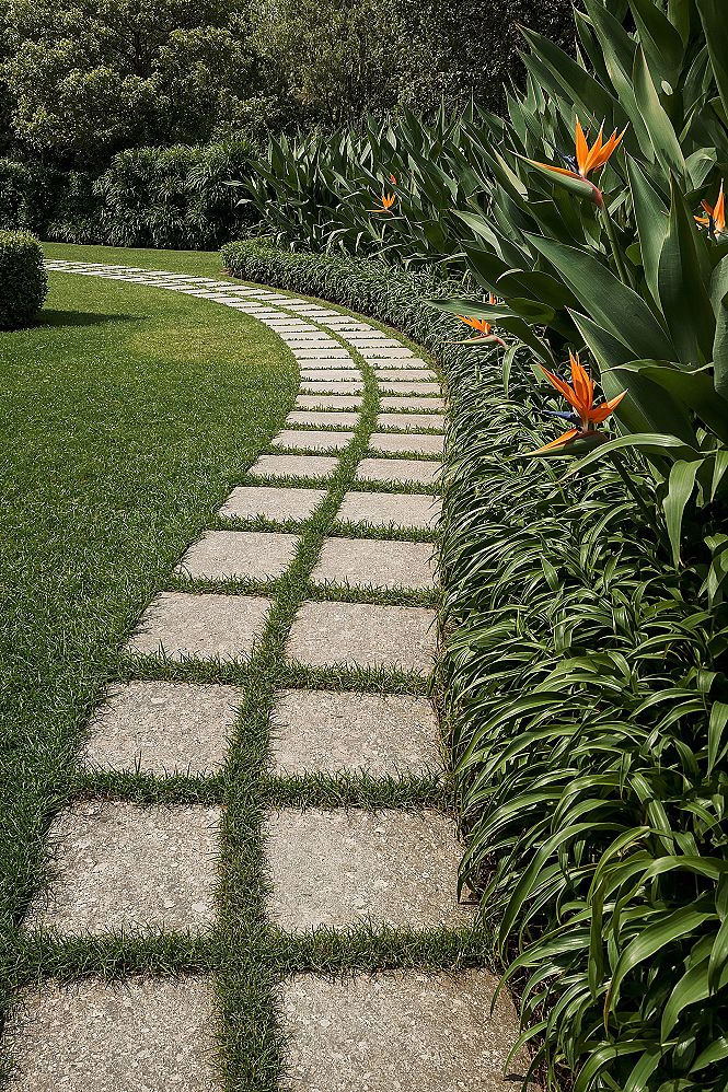 Lush Tropical Garden Walkway: Create Your Backyard Oasis