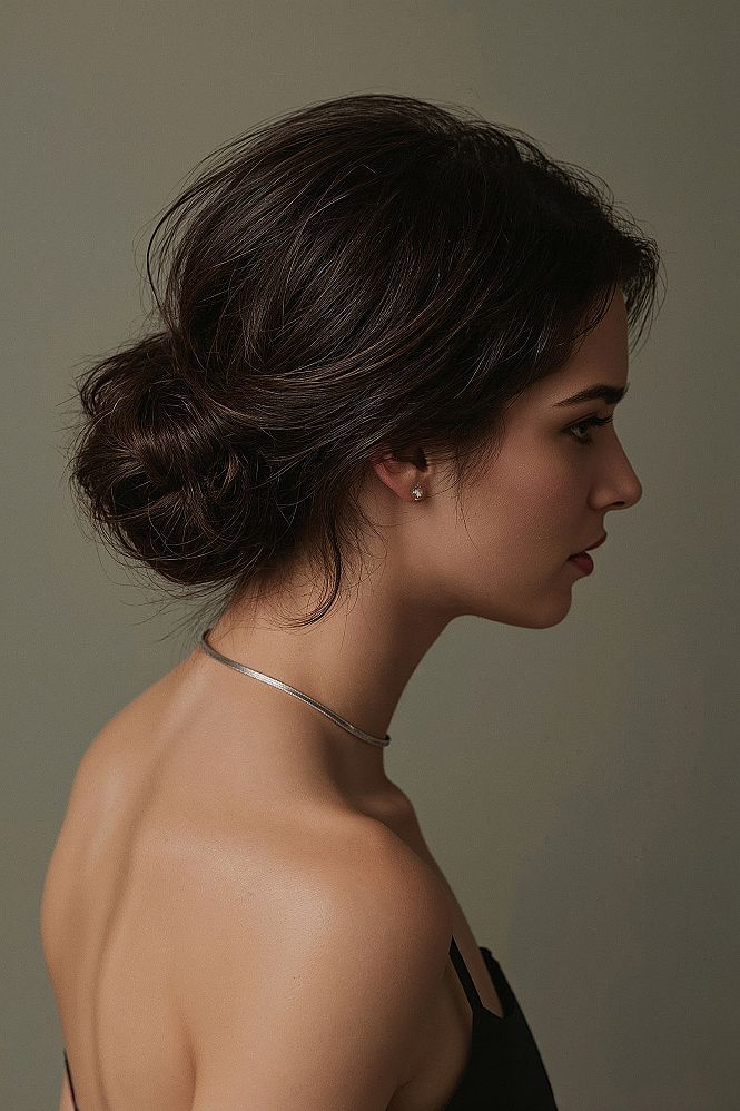 Elegant Updo Hairstyles: Timeless Bridal Glam Low Bun