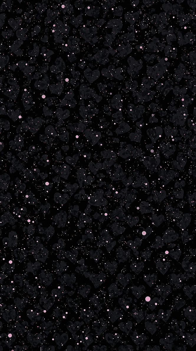 Sparkling Black Heart Wallpaper: Dark Aesthetic for Your Phone