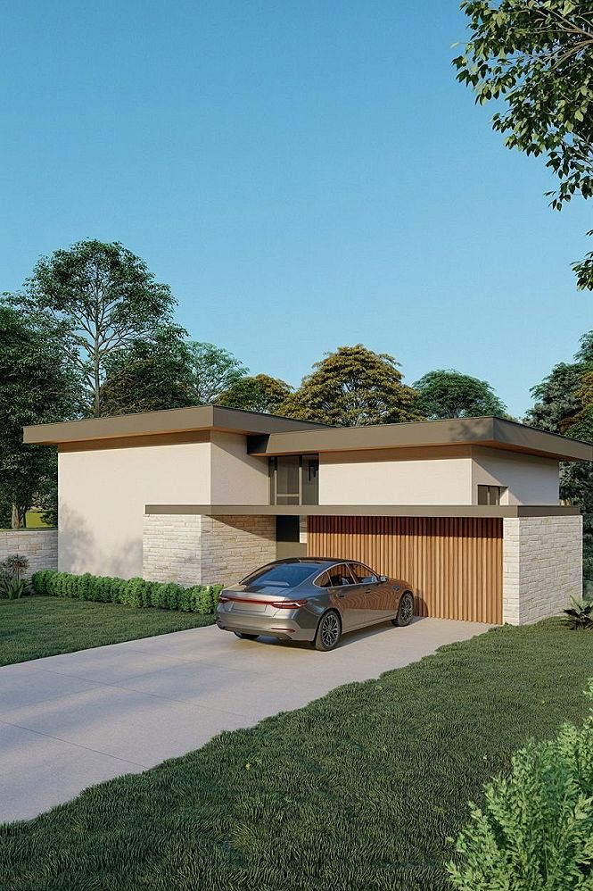 Modern Single Storey House Design with Smart Car Parking