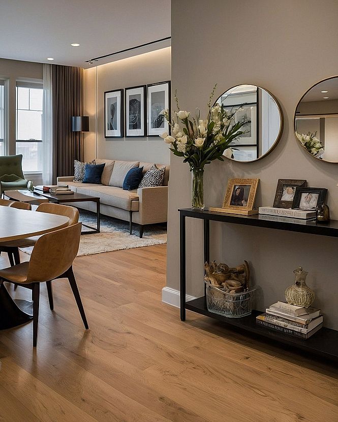 Styling an Open Hallway Console Table for an Airy Flow