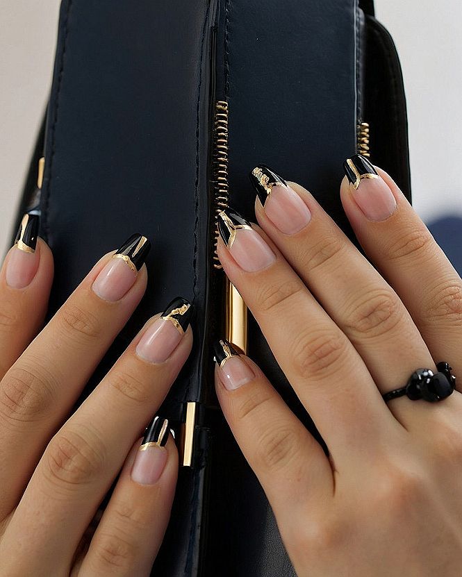 Why Gold Accents Make Black Halloween Nails Stand Out