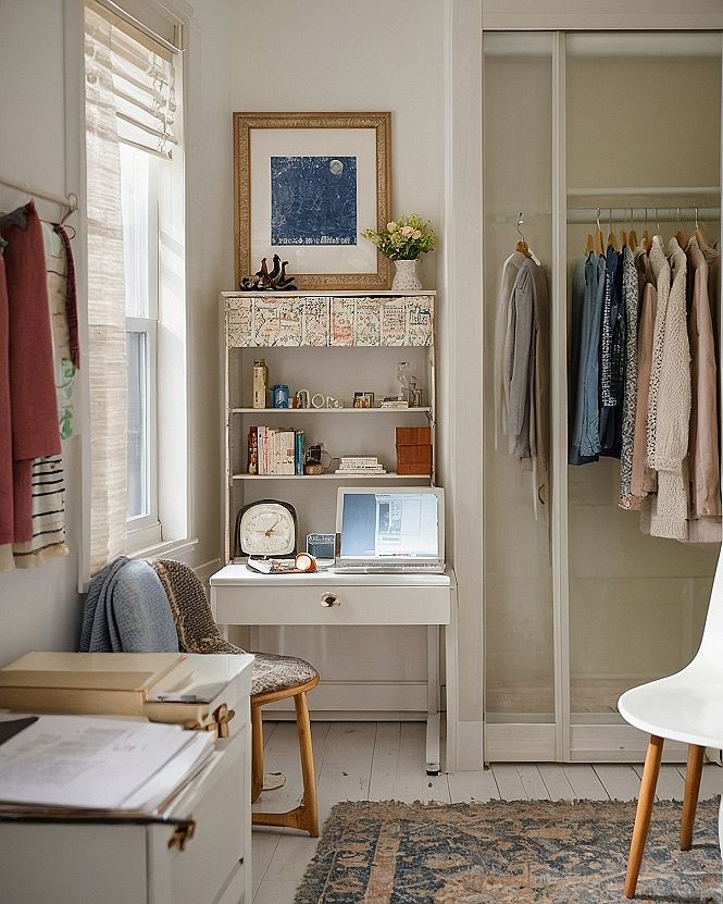 Compact Furry Vanity Chairs for Bedroom Workspaces