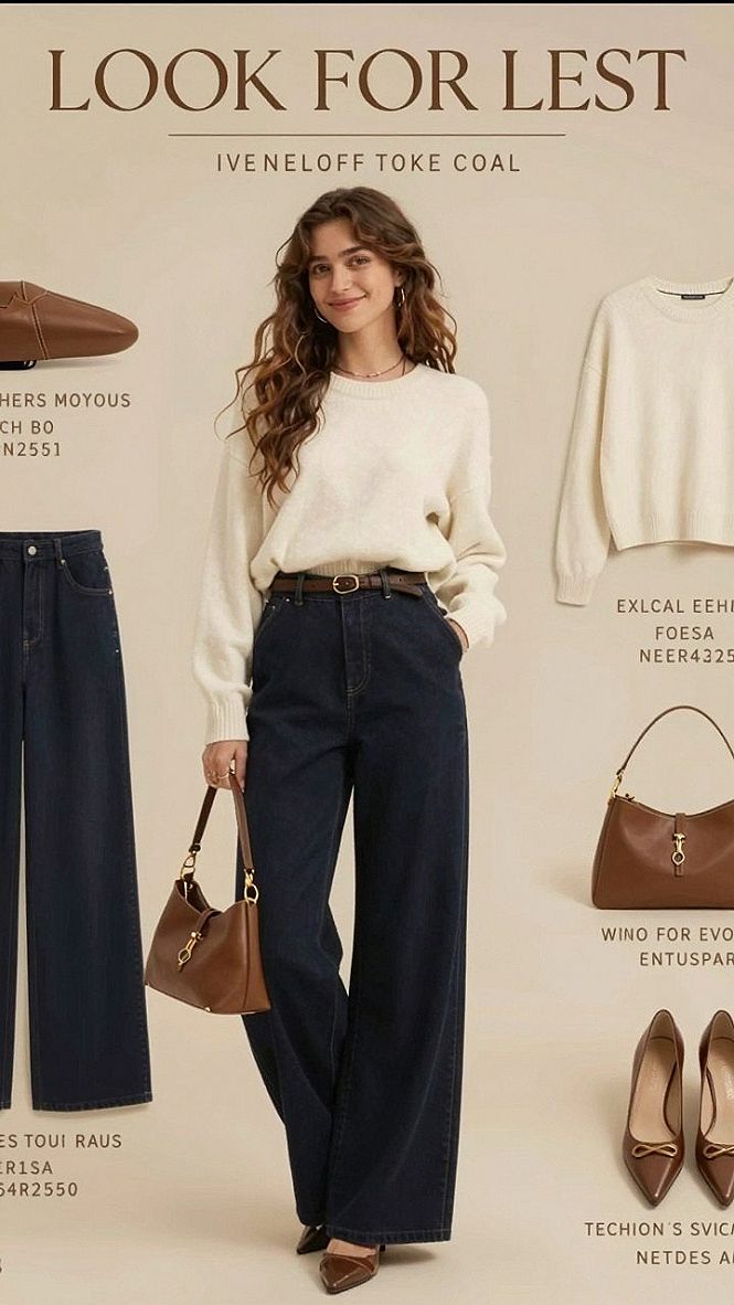 Pairing a Crewneck Knit with Structured Denim