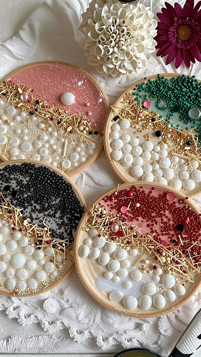 Adding Texture and Dimension to Resin Coasters