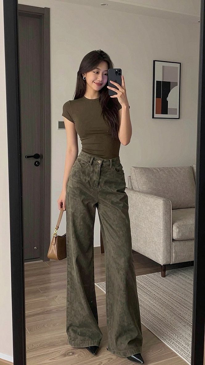 Styling Monochromatic Olive Tones for Winter