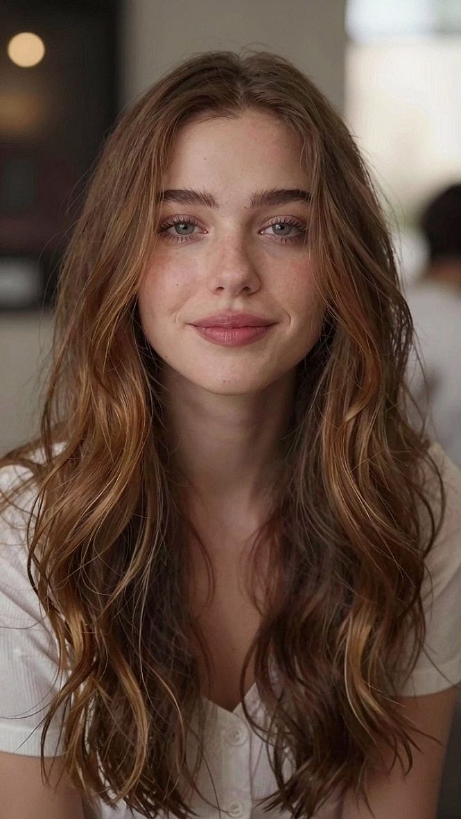Rich Copper Highlights On Brown Hair