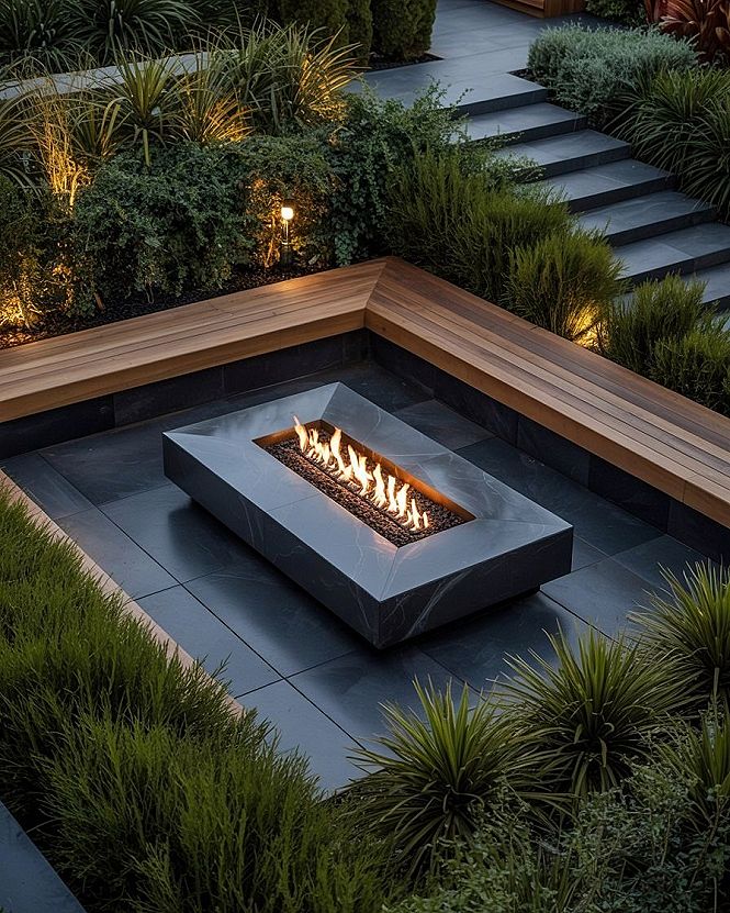 Modern Outdoor Fire Pits: Stylish Backyard Garden Retreats