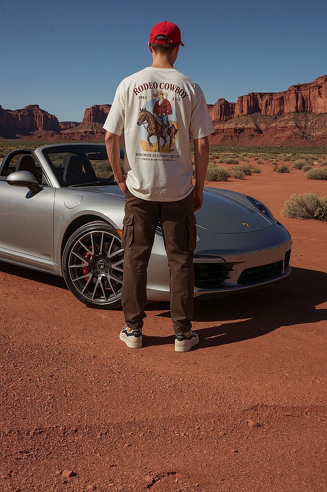 Rodeo Cowboy Tee & Cargos: Top Mens Streetwear Outfit Inspiration