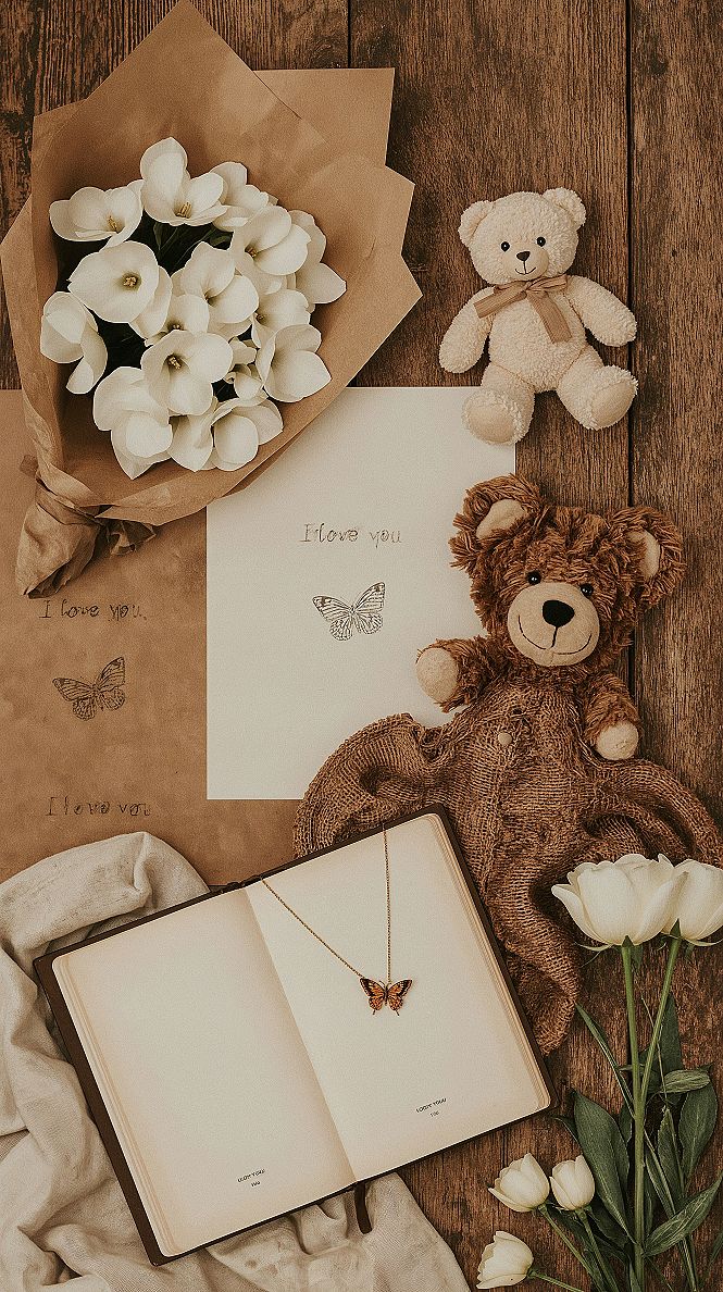 Vintage Brown Aesthetic Lock Screen: Butterfly Collage Art