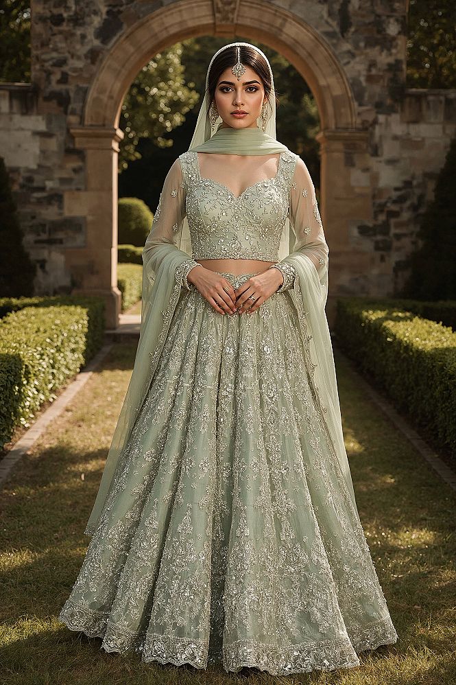 Enchanting Grey Walima Dress: Modest Bridal Elegance for Islamic Nikkah