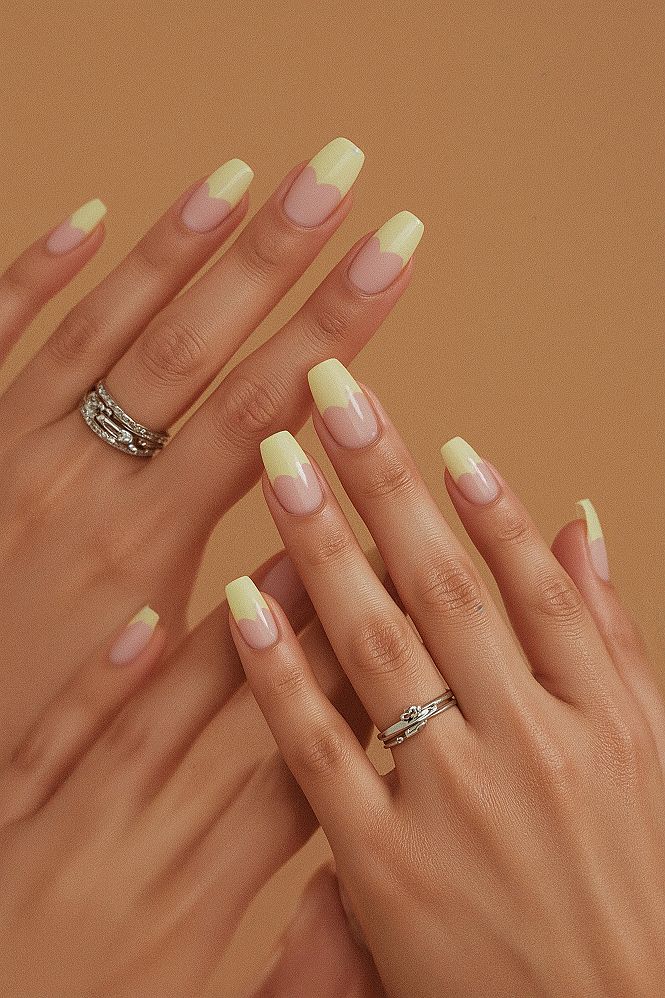 Chic Yellow & Pink French Tips for Summer 2026