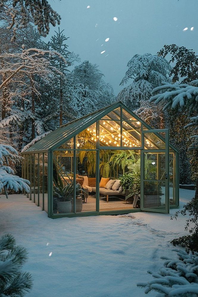 Cozy Greenhouse Living: Winter Garden Design & Hydroponics