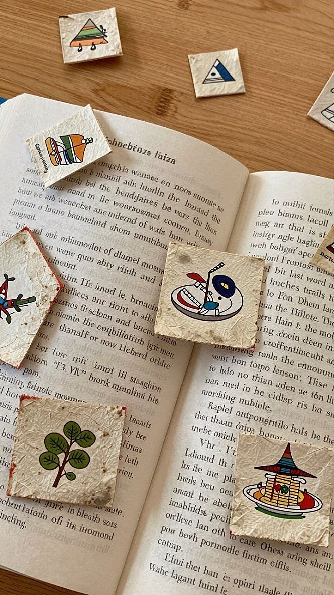 Selecting Handmade Paper Squares for Botanical Accents