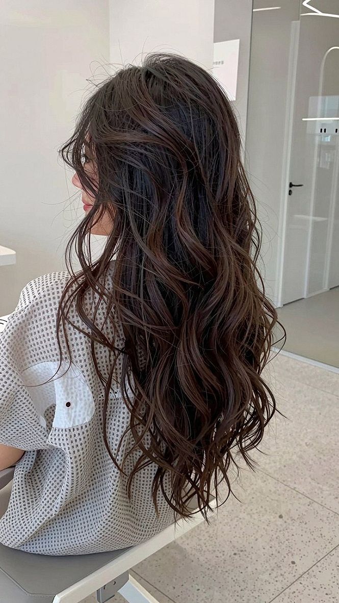 Braided Half Updo With Long Wavy Hair