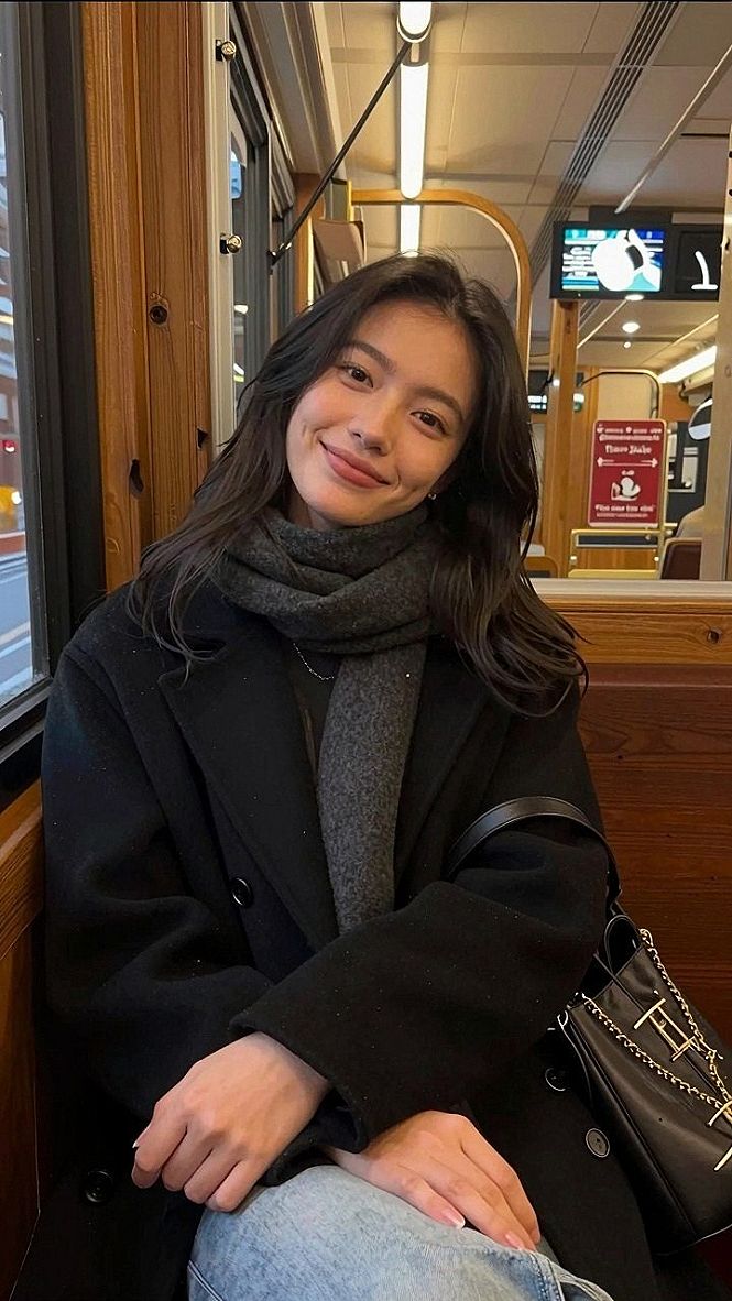 Layering a Wool Coat with a Thick Scarf for Cold Commutes