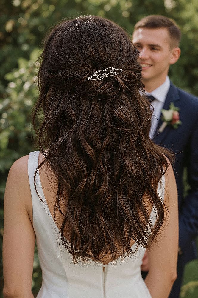 Effortless Half Up Half Down Wedding Hairstyles for Romance