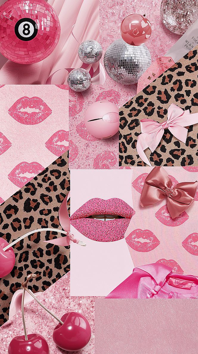 Preppy Pink Power: Bold Aesthetic Wallpaper for Girls