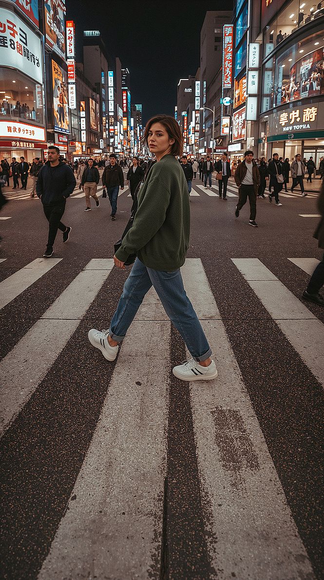 Tokyo's Shibuya Crossing: Dynamic DSLR Background Images for Travel Photos