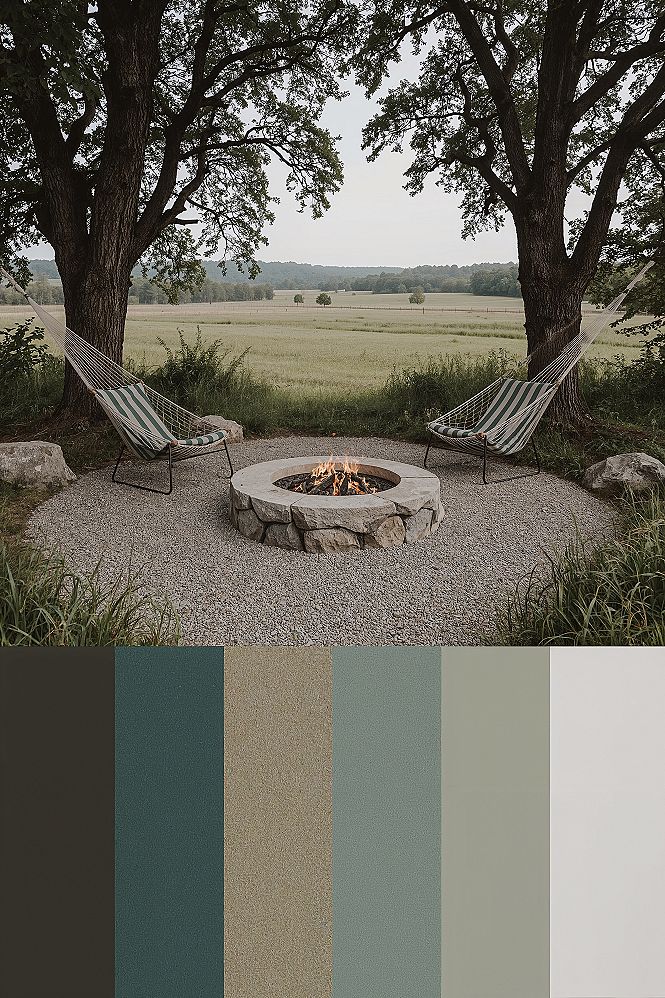 Cozy Backyard Retreat: Dream Fire Pit & Hammocks for Ultimate Relaxation