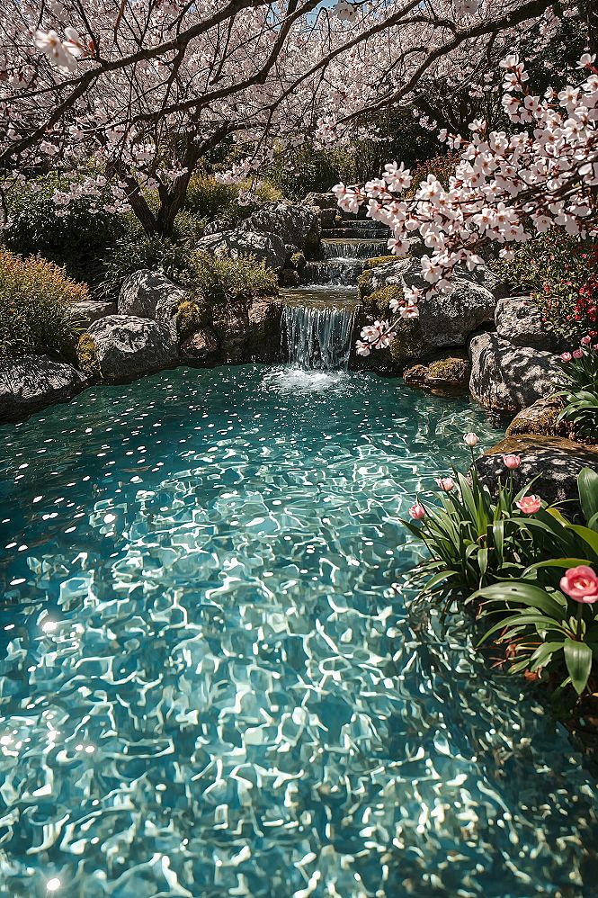 Oasis Garden Design: Waterfall Pond for Backyard Bliss
