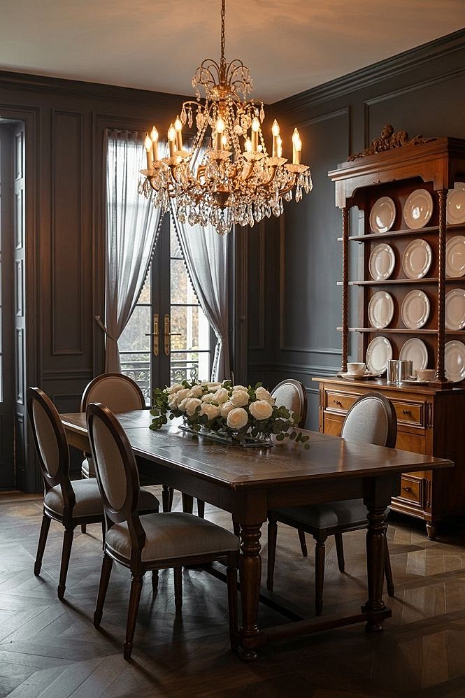 Moody Dining Rooms: Traditional Elegance with a Modern Vintage Twist