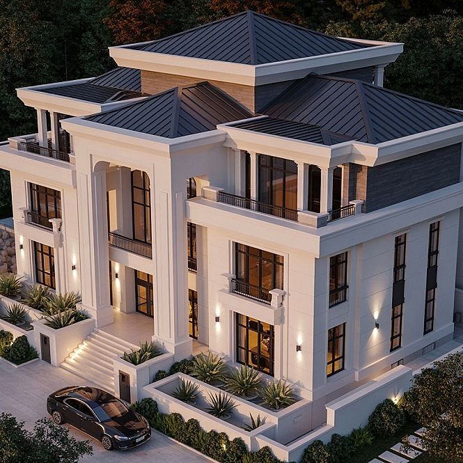 Grand Modern House Designs with Breathtaking Balconies