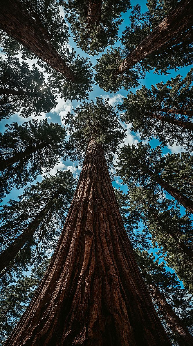 Majestic Redwoods: Wilderness 4K Aesthetic iPhone Wallpaper