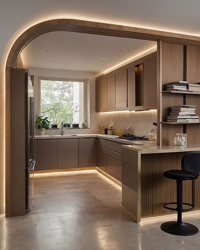 Using Curved Wooden False Ceiling Panels in Open Halls