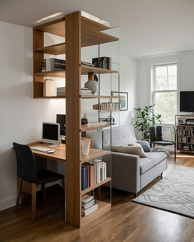 Using Bookshelves as Room Dividers in Open Spaces