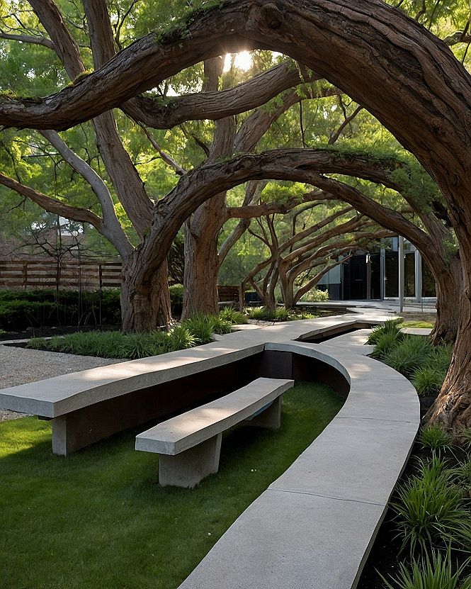 Adding Seating Under Large Shade Trees in Your Garden