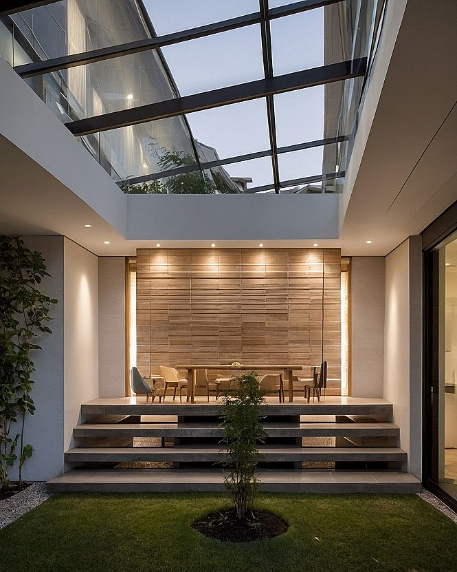 Designing a Tropical Open-Air Dining Atrium