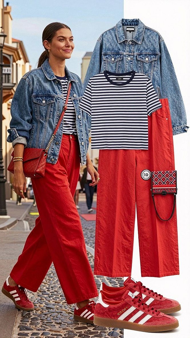 Keeping Bold Red Denim Bright and Clean