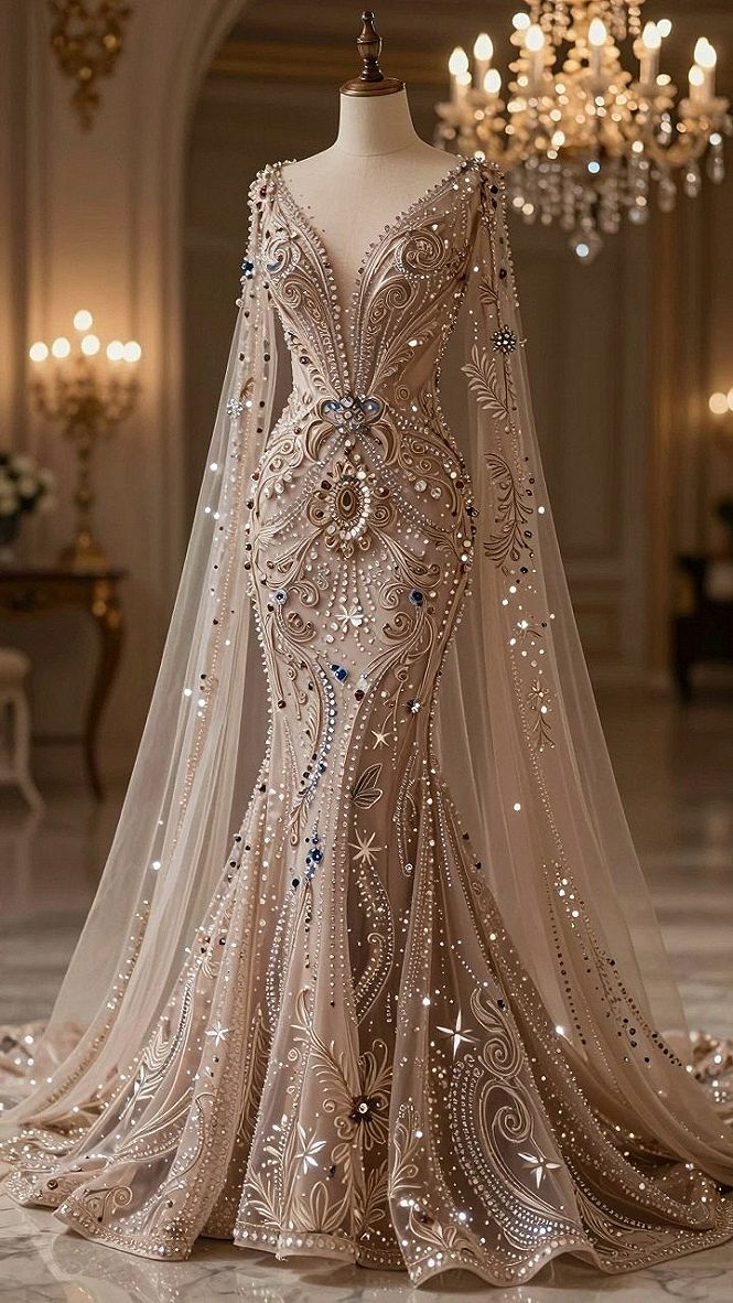 Maintaining Beaded Cape Wedding Gowns