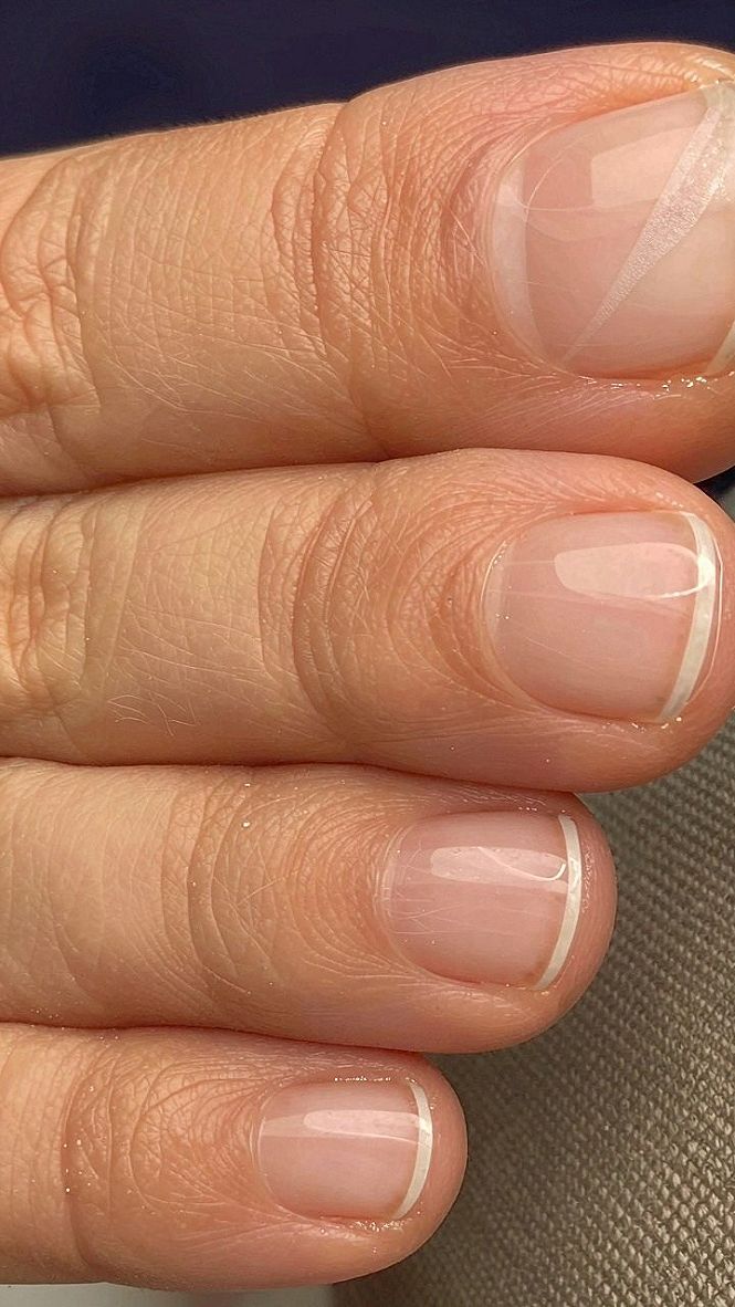 Minimalist Fine Line French Pedicure Tips