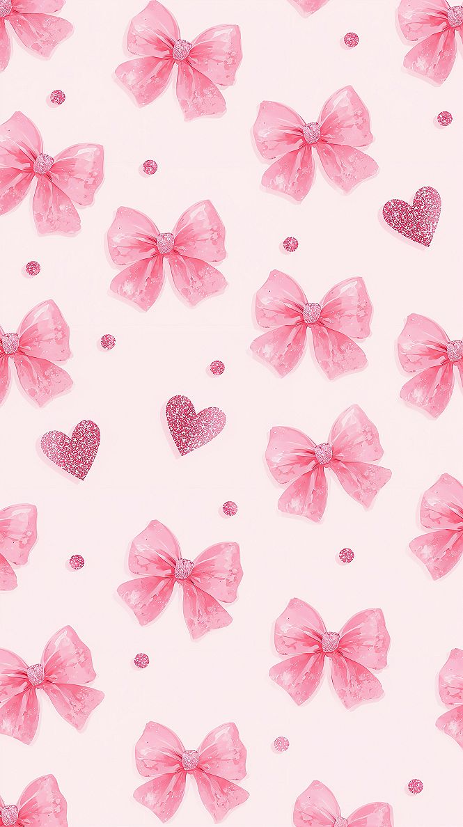 Adorable Pink Bow Wallpaper: The Cutest Soft Pastel Aesthetic