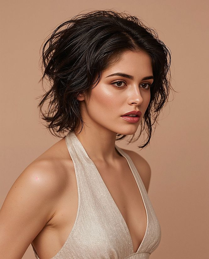 Glamorous Messy Bun: The Ultimate Bridal Hair & Makeup Look