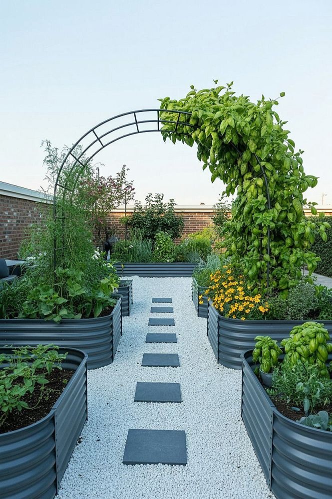 Modern Metal Raised Beds & Arches: Your Dream Backyard Garden Awaits