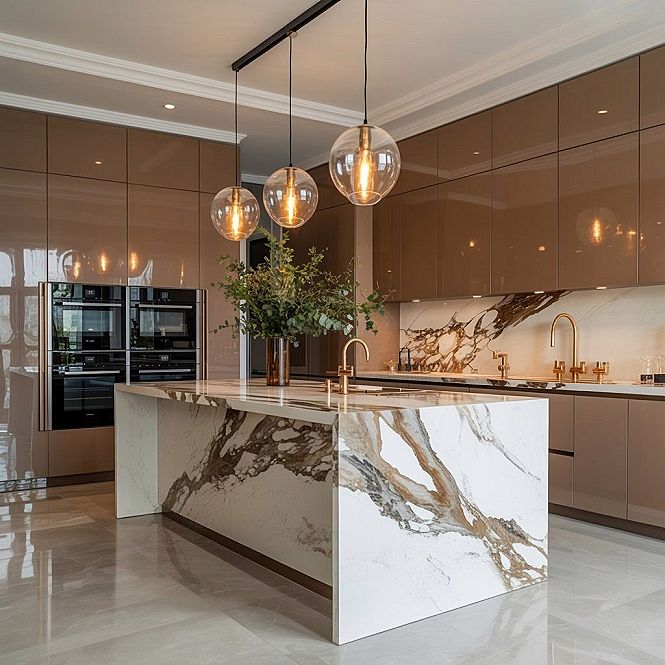 Modern Beige Kitchen Masterpiece: Unrivaled Luxury Home Design